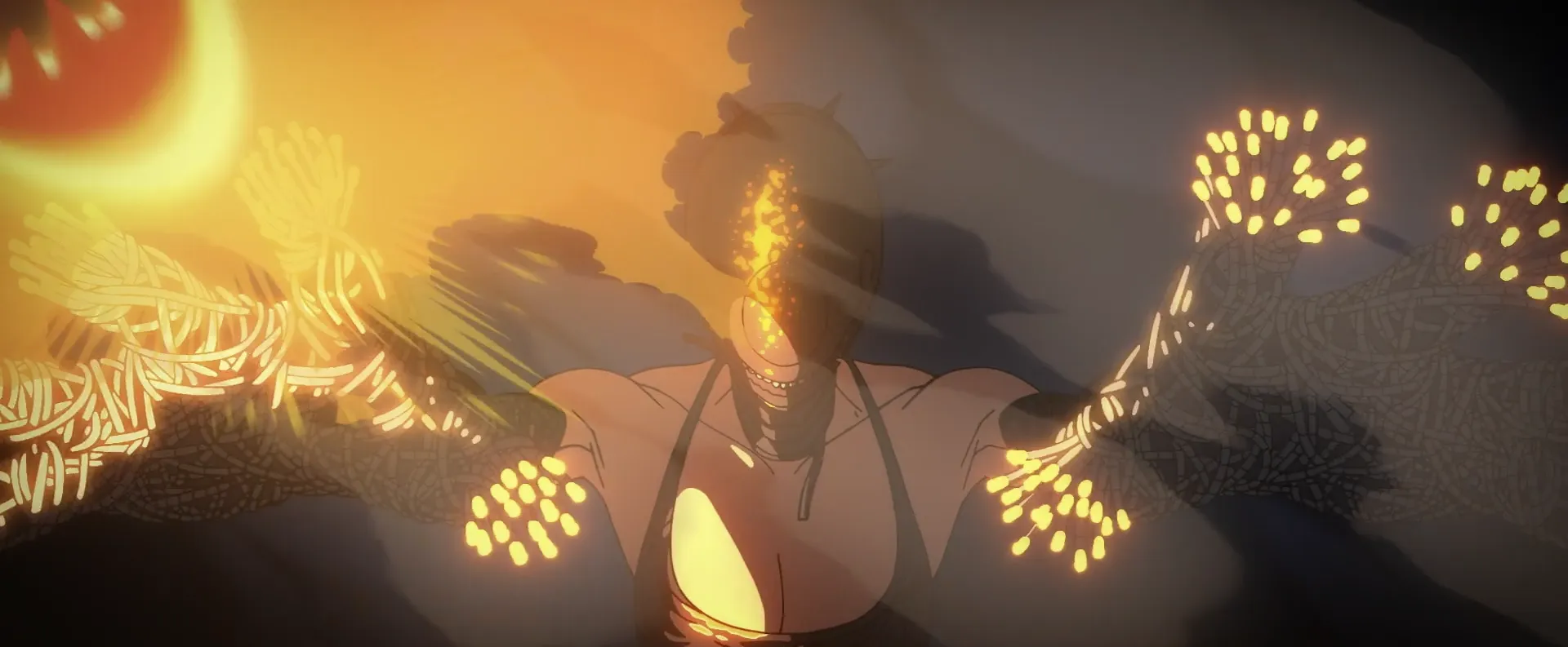 Кадр из трейлера аниме «Человек-бензопила. Фильм: История Резе»