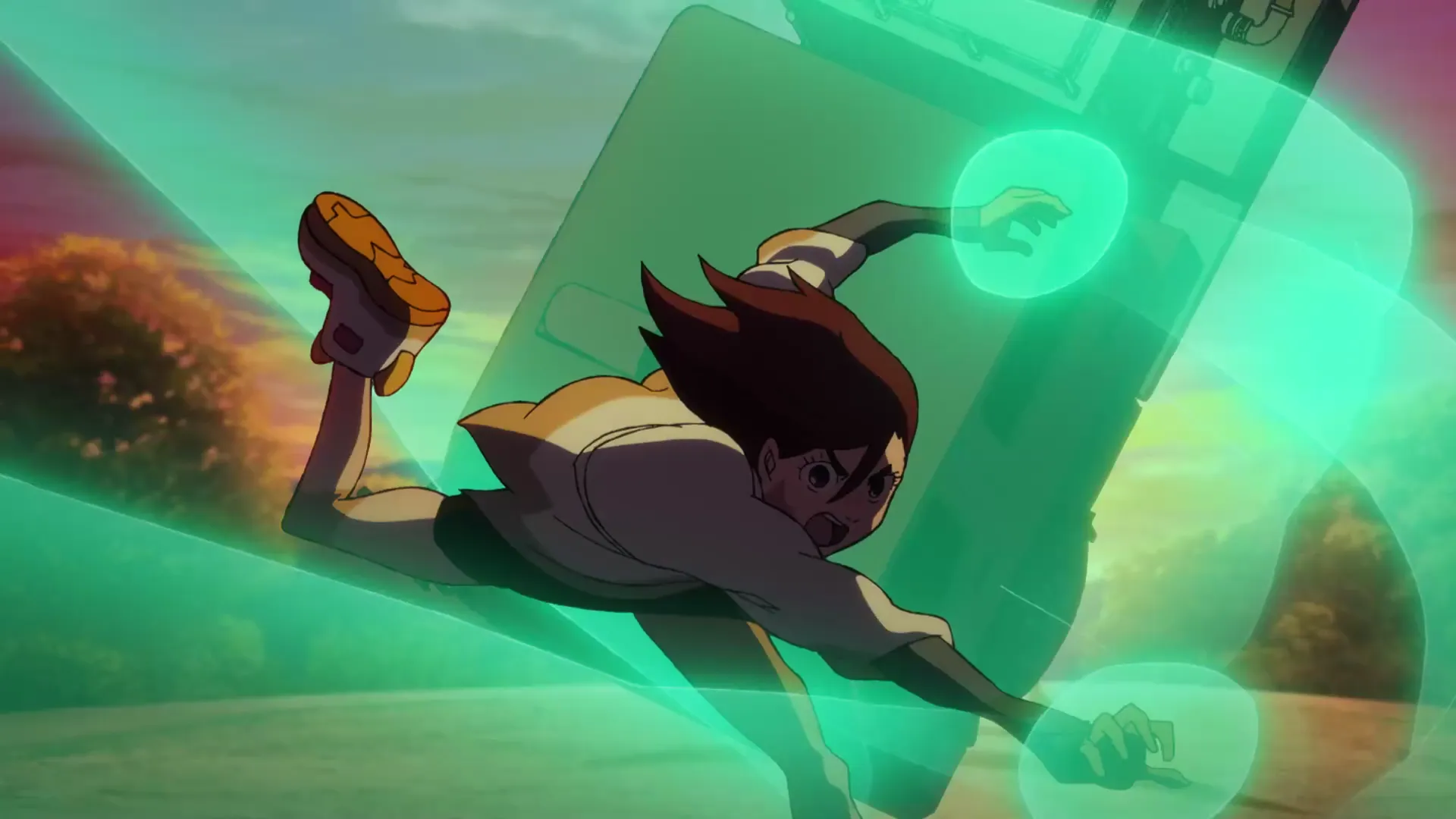 Кадр из аниме «Дандадан»