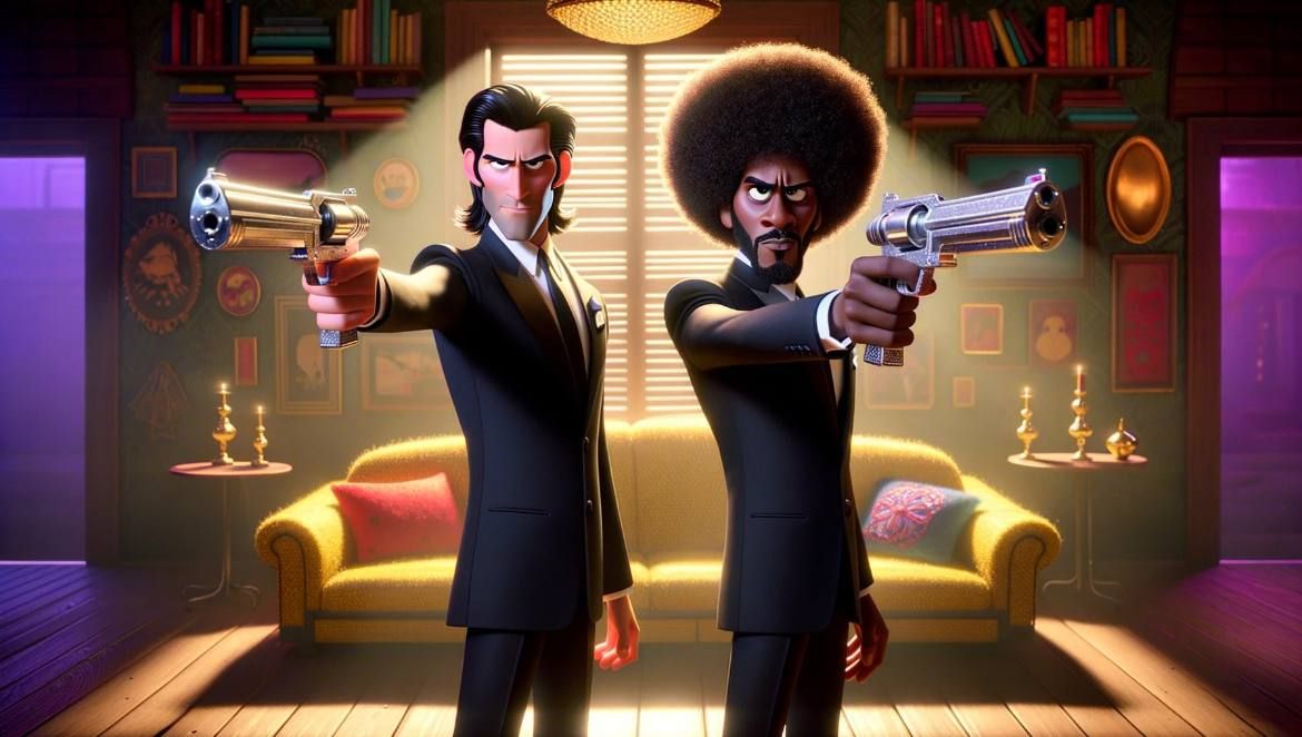 «Криминальное чтиво» в стиле Pixar. Источник: t.me/pablo_neirasso