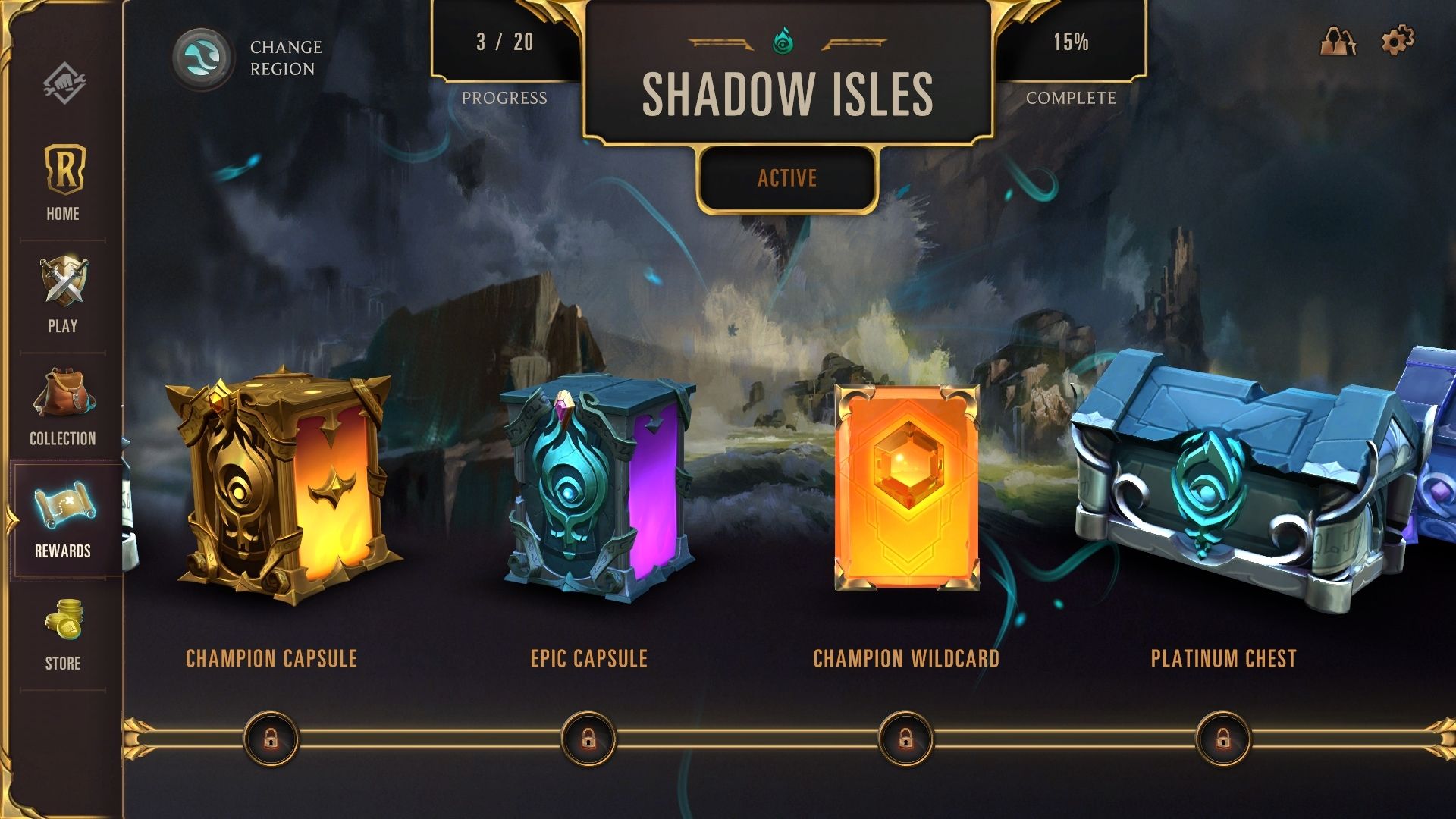 Примерно так выглядят все наборы карт в игре &mdash; по уровню хайпа при открытии LoR сильно уступает Hearthstone.
Скриншот: Cybersport.ru