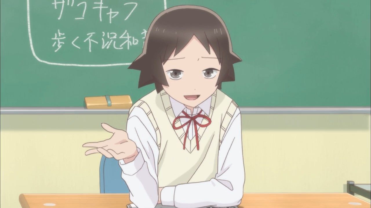 Кадр из аниме «Бездельные дни старшеклассницы»