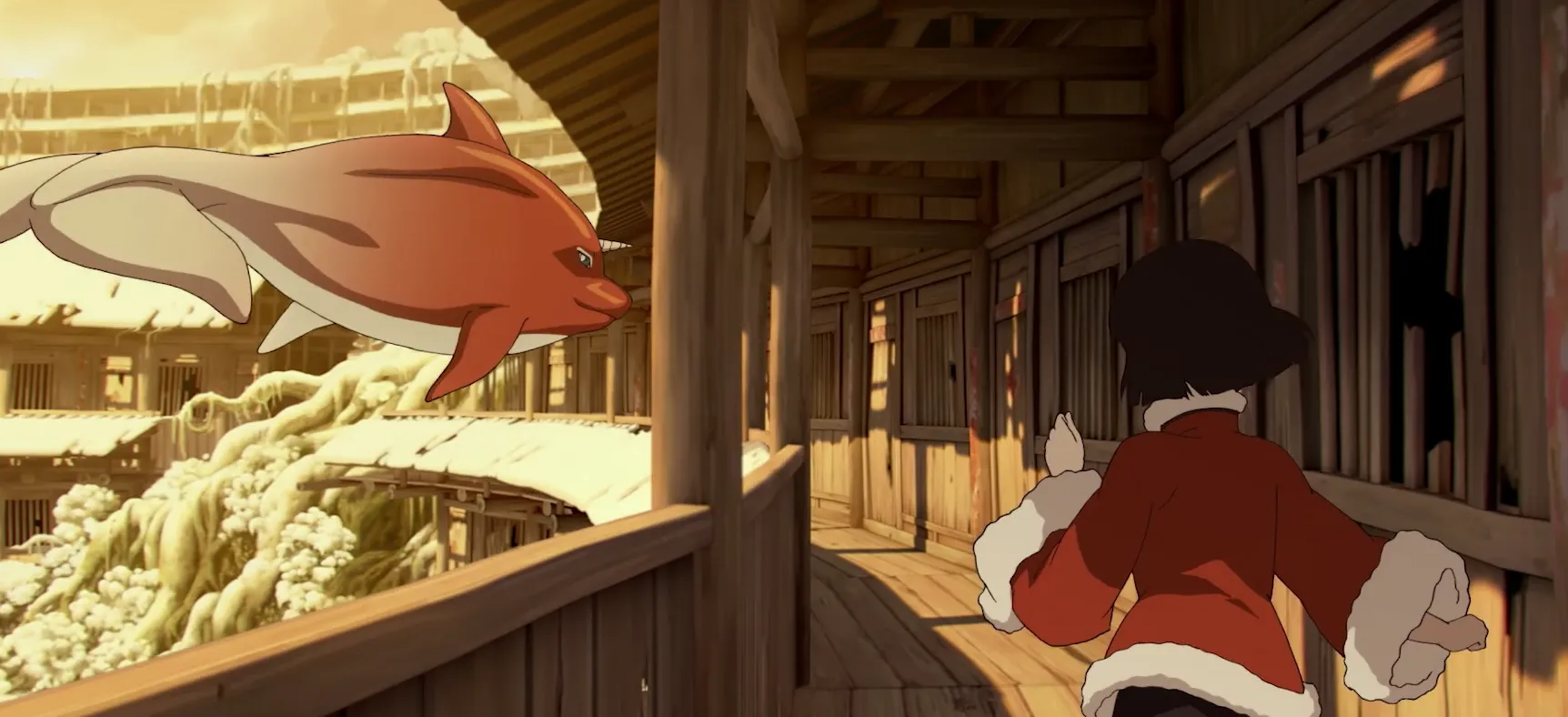 Кадр из дунхуа «Большая рыба и бегония»