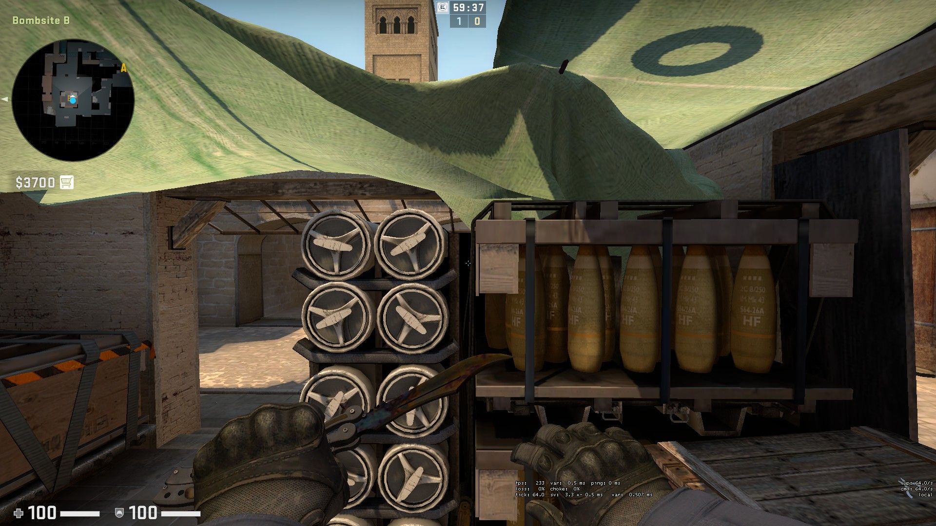 Заблокировано подпрыгивание с середины точки B, которое давало обзор на «зигу» на Mirage.