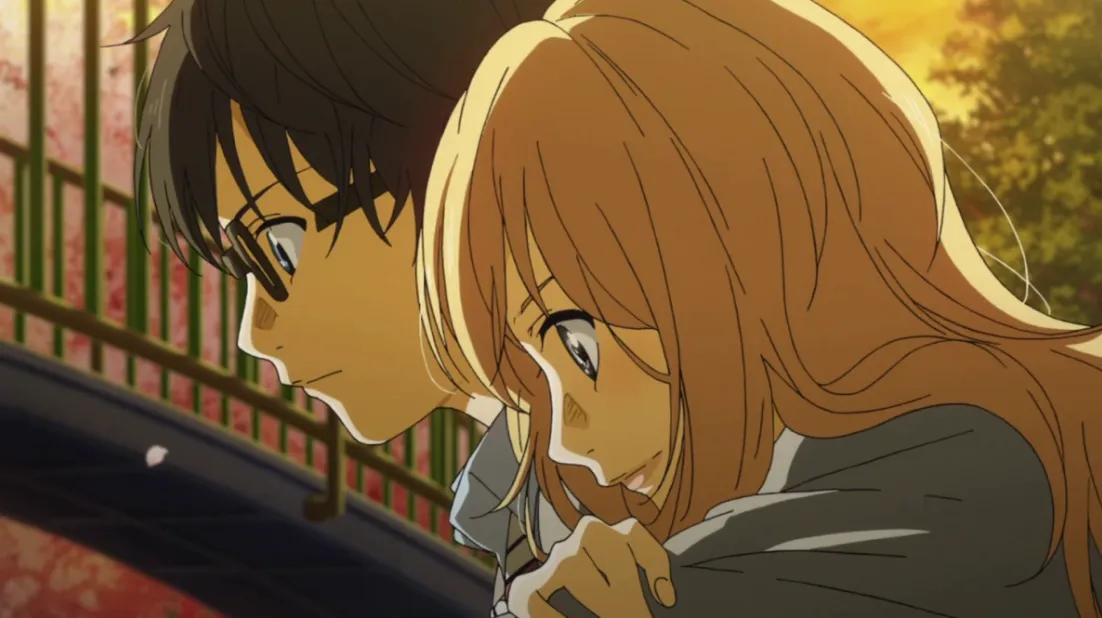 Кадр из аниме «Твоя апрельская ложь»