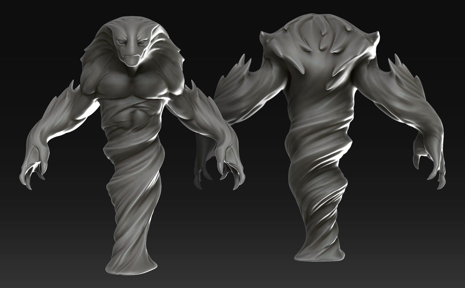 Передняя/Задняя сторона скульпта