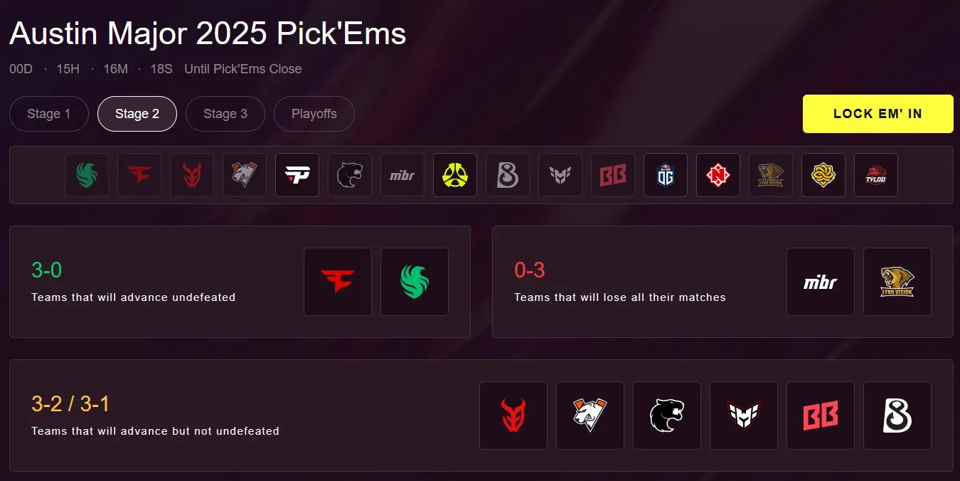 Pick'Em s1mple и EliGE | Источник: страница BLAST в X