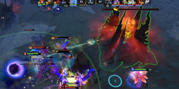 Nigma победила 1win Team при размене тронами, когда у ее базы осталось 200 HP