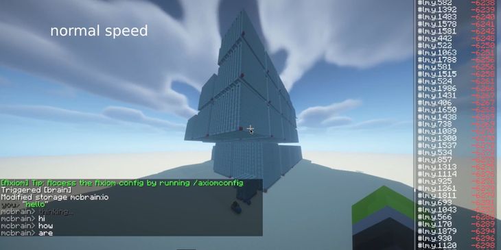В Minecraft собрали нейросеть с функцией чат-бота без использования модов