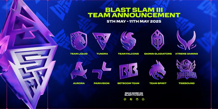Team Spirit, BetBoom Team, Aurora Gaming и PARIVISION сыграют на BLAST Slam III