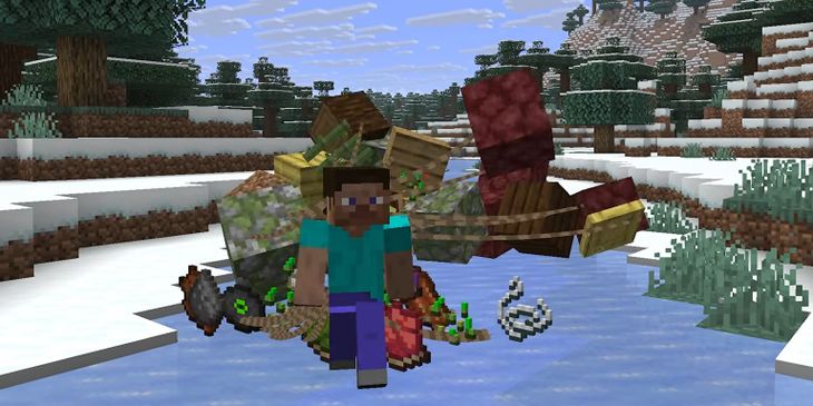 В Minecraft вышел временный режим к 1 апреля — теперь инвентарь бегает за игроком, а вещам можно приказывать