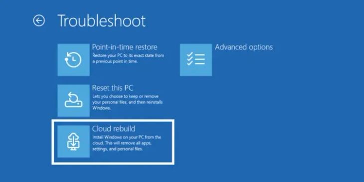 В бета-версии Windows 11 появилась возможность переустанавливать ОС из облака — флешка больше не нужна