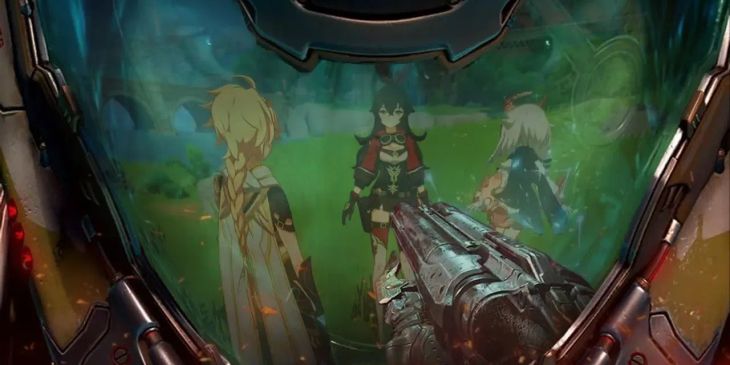 DOOM запустили внутри Genshin Impact