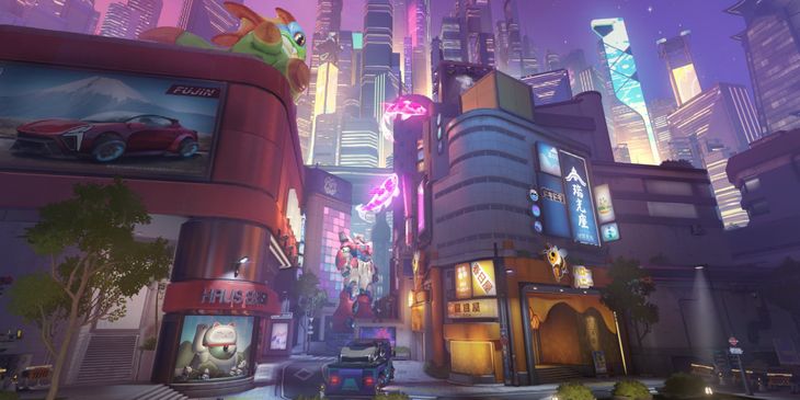 Представлено новое поле боя для Overwatch — «Неоновая станция»