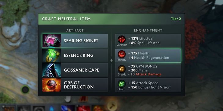 Стали известны лучшие нейтральные предметы и чары в патче 7.38b