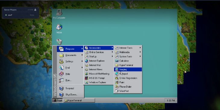 Windows 95 запустили в Hytale — карту превратили в полноценный ПК