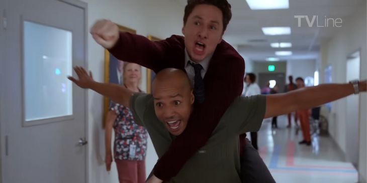 Вышел новый трейлер продолжения «Клиники» с постаревшими героями