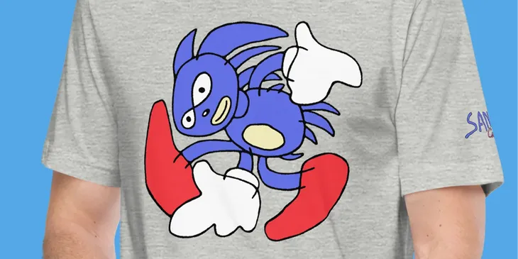 SEGA выпустила мерч с Саником — мемной версией ежа Соника