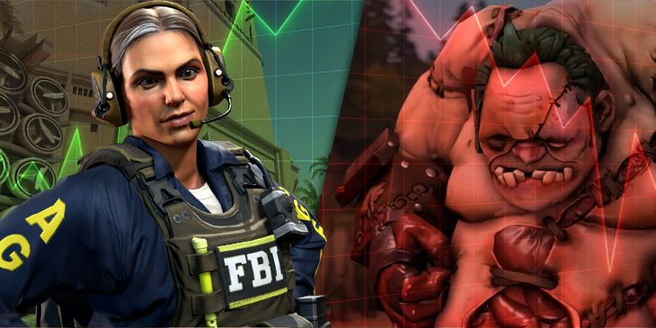 Как и почему киберспортивная Dota 2 начала проигрывать CS — наглядно показываем на примере нашей статистики