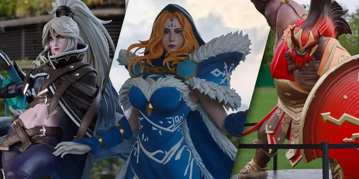 Китай заполонили ростовые фигуры персонажей Dota 2 — Drow Ranger, Crystal Maiden, Mars и Shadow Fiend