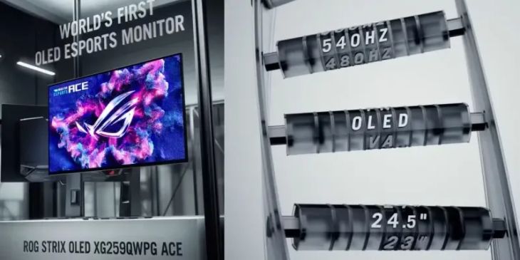 ASUS разработала монитор с матрицей OLED и частотой 540 Гц