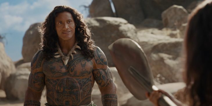 Дуэйн Джонсон в образе Мауи в трейлере фильма «Моана»