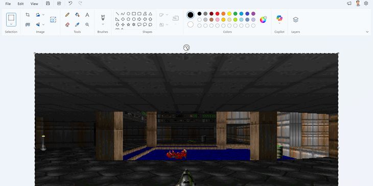 DOOM запустили в Paint