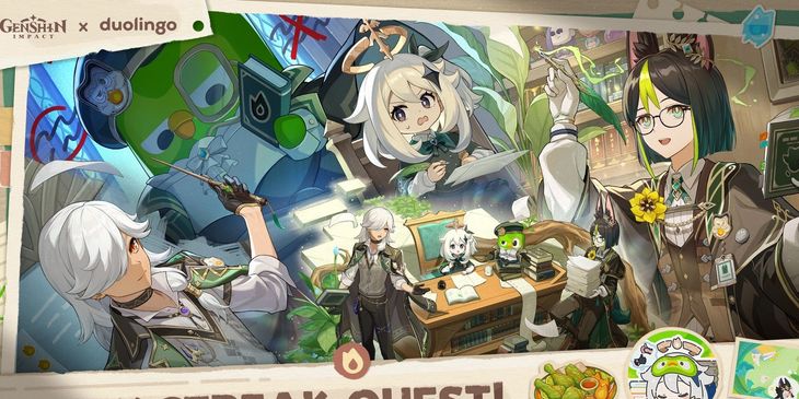 В Genshin Impact пройдет ивент с Duolingo — нужно будет учить язык за примогемы