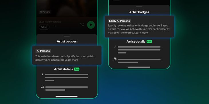 Spotify будет помечать ИИ-певцов и уберет их из рекомендаций