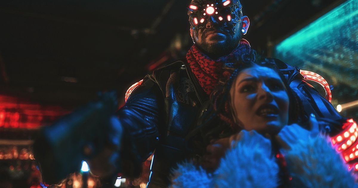 Психопат из банды maelstrom — сюжетный косплей на персонажа из cyberpunk 2077