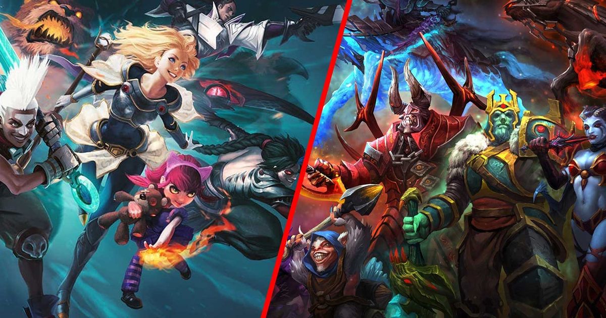 коллаж из разных игр Dota 2 CS2 Valorant League of Legends